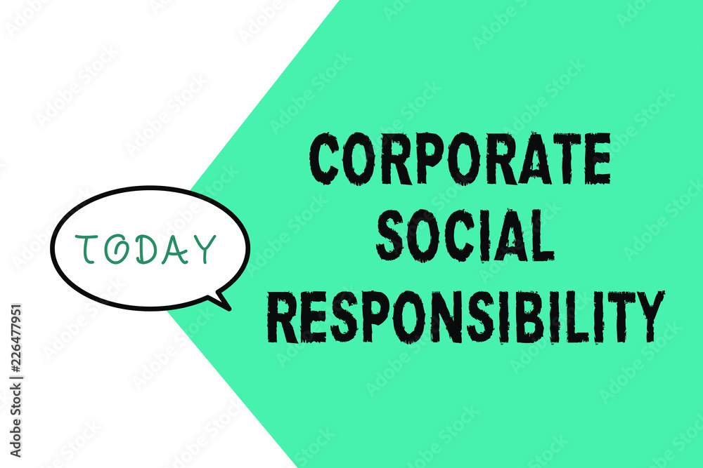 Word writing text Corporate Social Responsibility. Business concept for Internal corporate policy and Ethic strategy. Word writing text Corporate Social Responsibility. Business concept for Internal corporate policy and Ethic strategy.