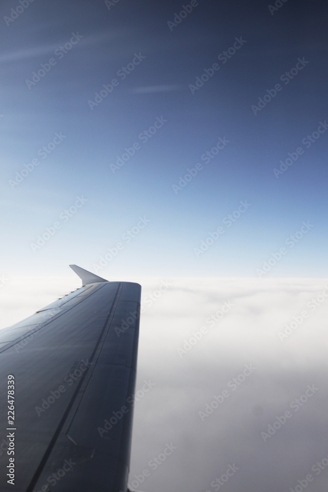 Fototapeta premium Plane, clouds