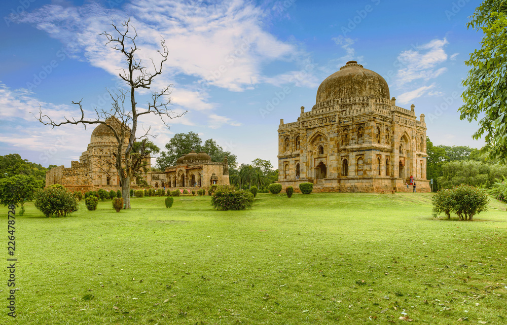 Sheesh Gumbad - tomb from the last lineage of the Lodhi Dynasty. It is situated in Lodi Gardens city park in Delhi, India