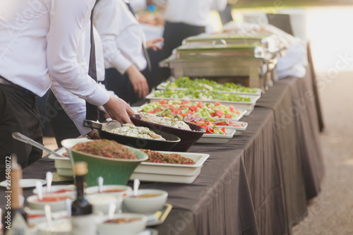 Catering at an event outdoors