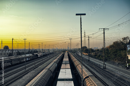 Mannheim trains city panorama logistc station long logistiv supply chain