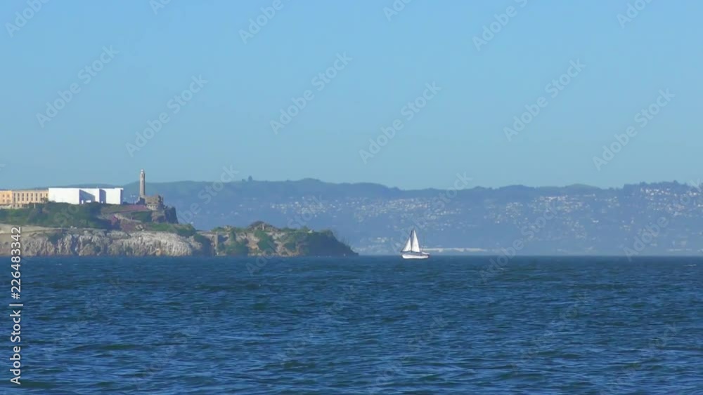 Alcatraz Island as seen from Chrissy Field in San Francisco, California, USA. Alcatraz Island as seen from Chrissy Field in San Francisco, California, USA.