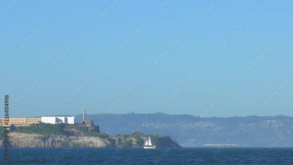 Alcatraz Island as seen from Chrissy Field in San Francisco, California, USA. Alcatraz Island as seen from Chrissy Field in San Francisco, California, USA.