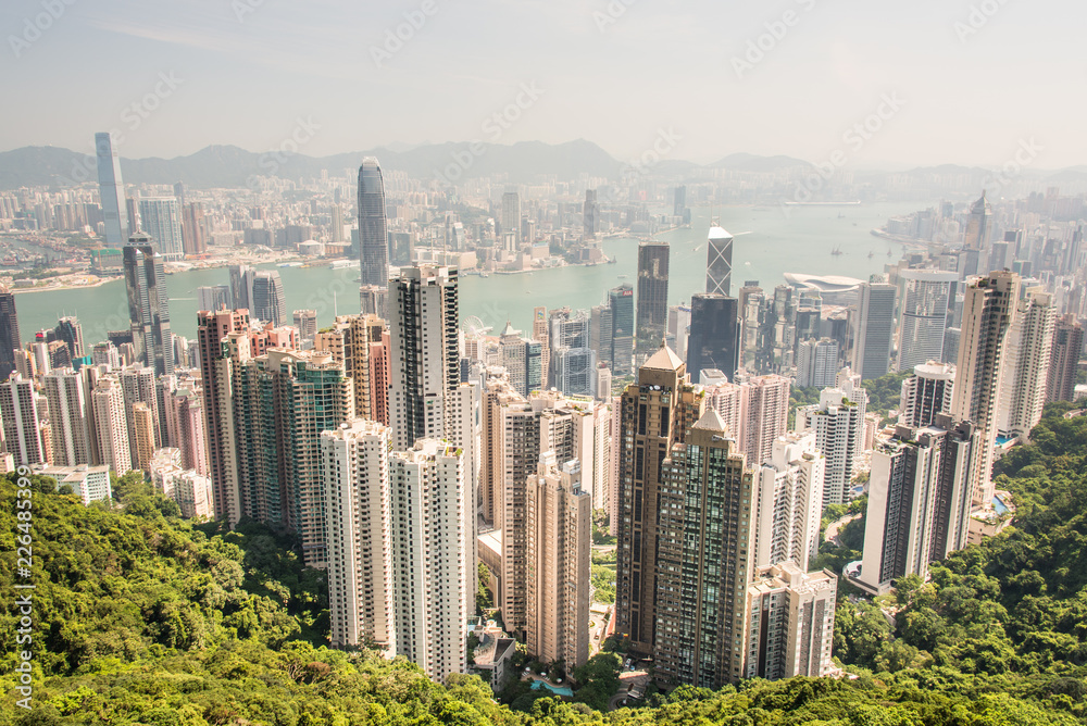 Hong Kong, a general view of the island