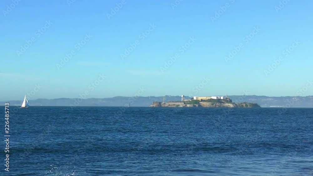 Alcatraz Island as seen from Chrissy Field in San Francisco, California, USA. Alcatraz Island as seen from Chrissy Field in San Francisco, California, USA.