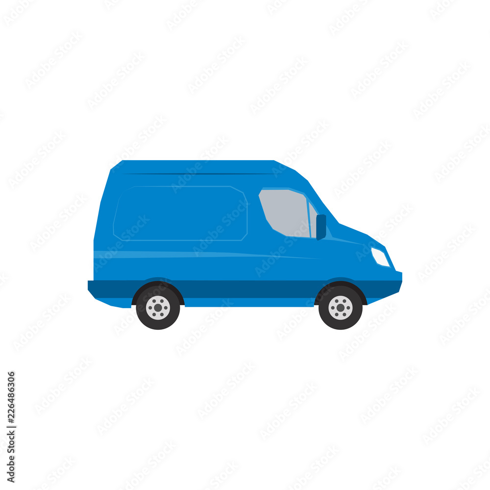Vector illustration of minibus