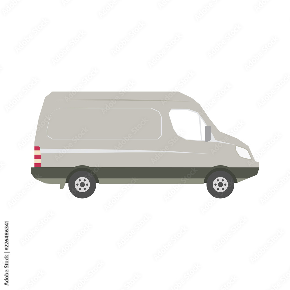 Vector illustration of minibus