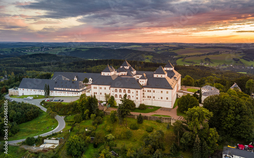 Schloß Augustusburg bei Sonnenuntergang  photo