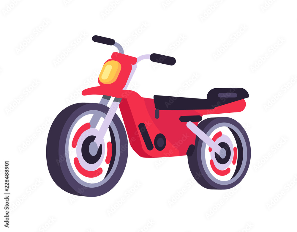 Obraz premium Red Motorbike Stylish Motor Scooter Transport Item