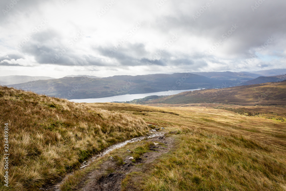 Views approaching Ben Lawers. Ben Lawers is the highest mountain in the southern part of the Scottish Highlands. It lies to the north side of Loch Tay.