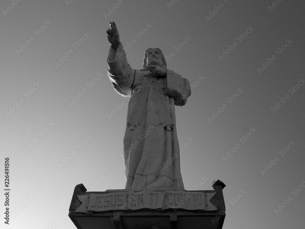 Fototapeta premium Christ statue (Cristo de La Misericordia) in San Juan del Sur, Nicaragua