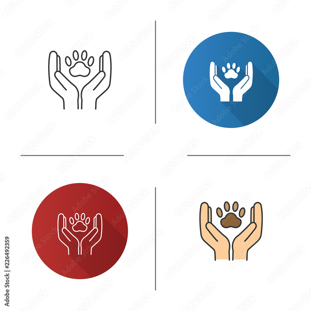 Fototapeta premium Animal welfare icon