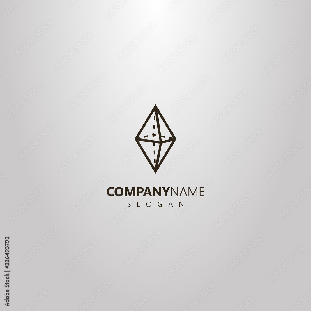 black and white simple vector geometric logo of a transparent diamond stone black and white simple vector geometric logo of a transparent diamond stone