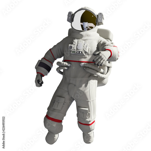 3d rendered medically accurate illustration of an astronaut isolated on a white background