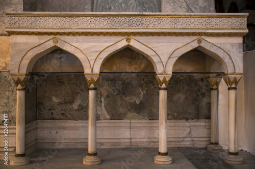 Interior of Hagia Sophia museum in Istanbul. photo