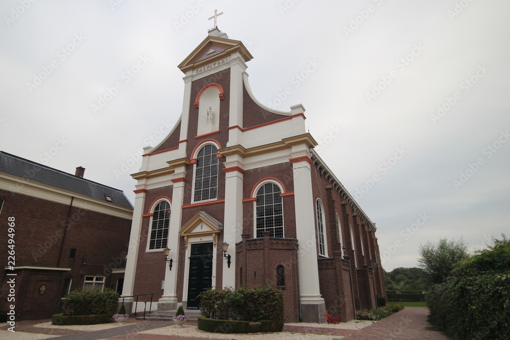 Catholic church Saint Barnabas from 1864 in the village of Haastrecht in the Krimpernerwaard in the Netherlands