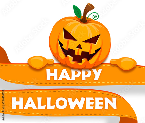Pumpkin Banner Happy Halloween