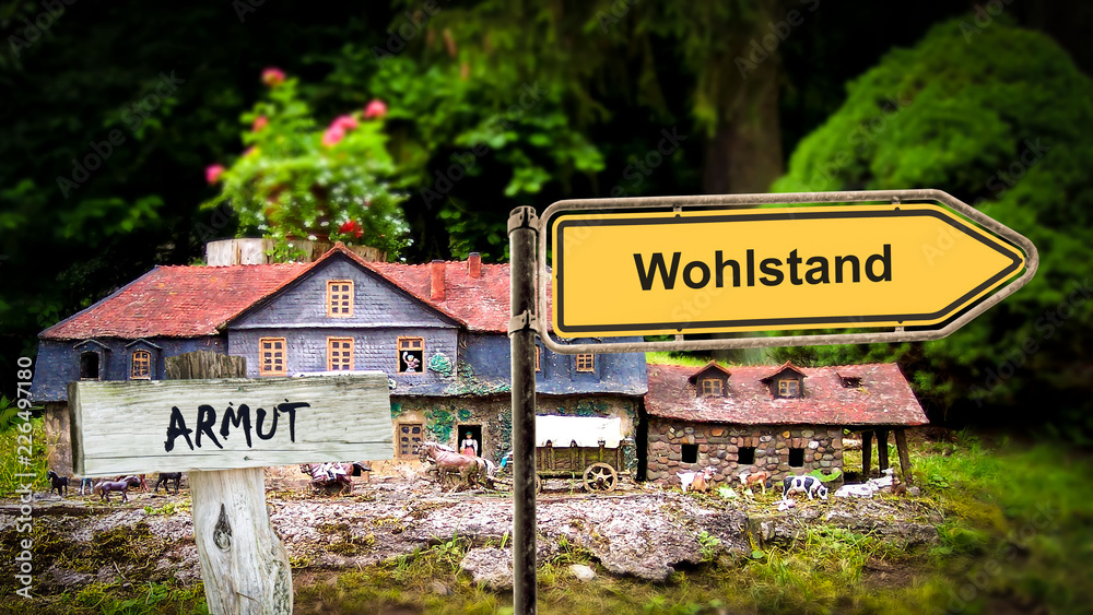 Fototapeta premium Schild 371 - Wohlstand