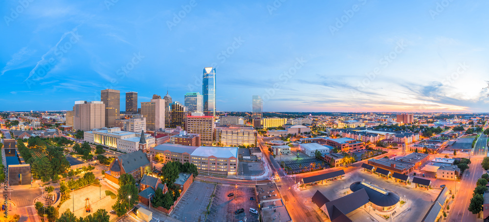 Oklahoma City, Oklahoma, USA Skyline - obrazy, fototapety, plakaty 