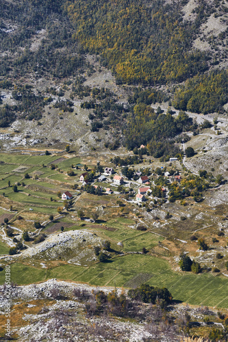 View of the nature of Montenegro from Lovcen mountain. Lovcen national Park. Summer