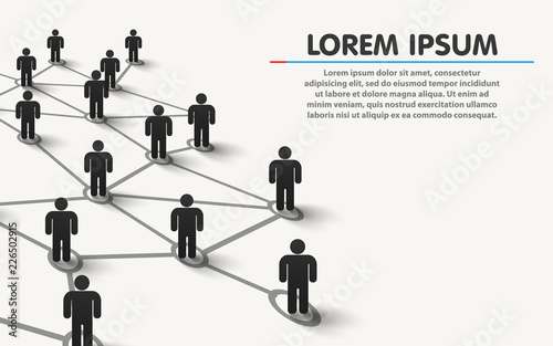Connecting people. Social network concept. Vector illustration