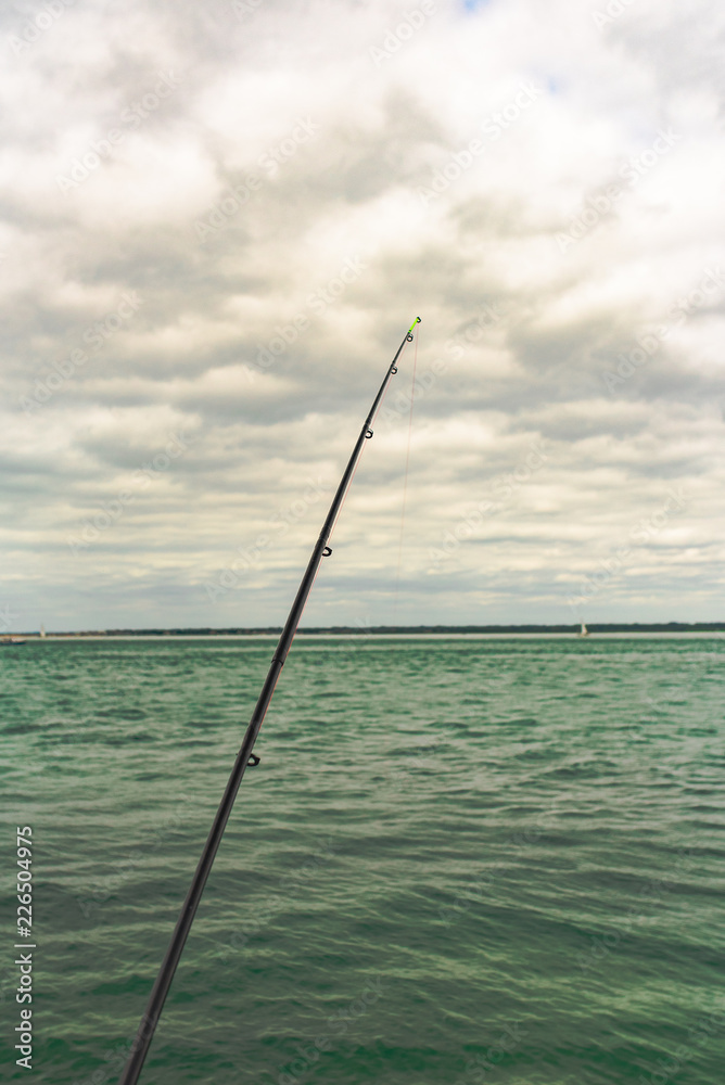 Fishing rod on a boat