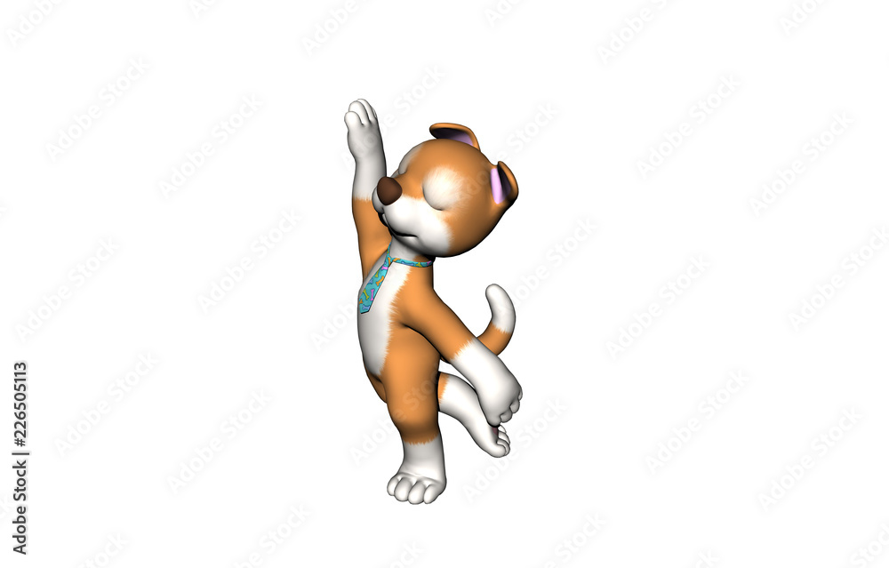 Kleiner putziger Cartoon Hund