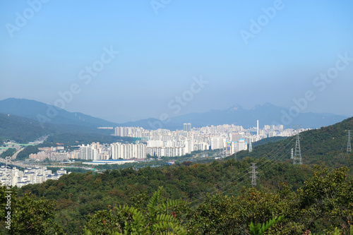Mountain landscape,Cityscape from the mountain,Cityscape in Autumn © LHG