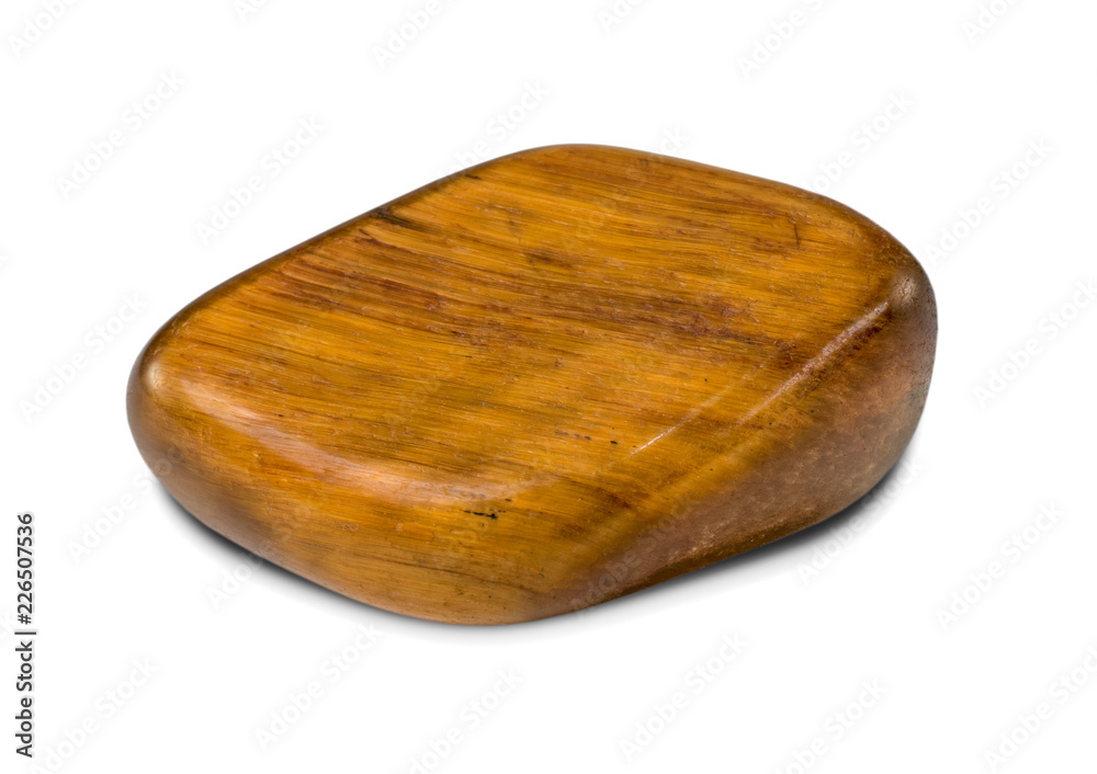 Beuatiful tiger's eye stone isolated on white background Beuatiful tiger's eye stone isolated on white background