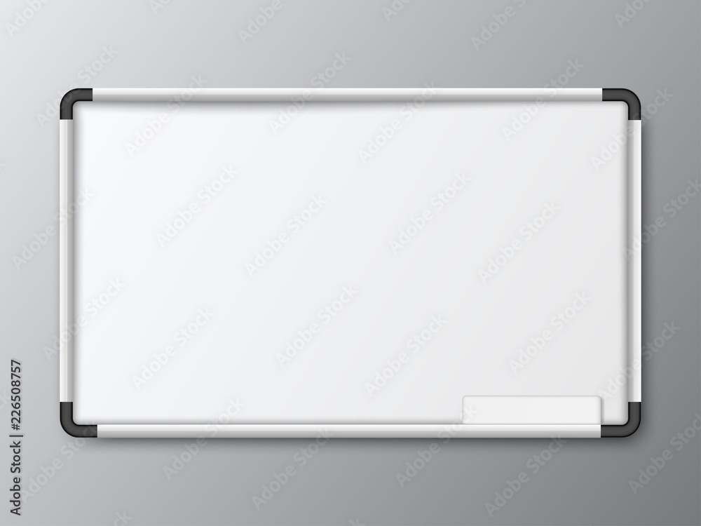 Vector empty white board for business presentation and office Vector empty white board for business presentation and office