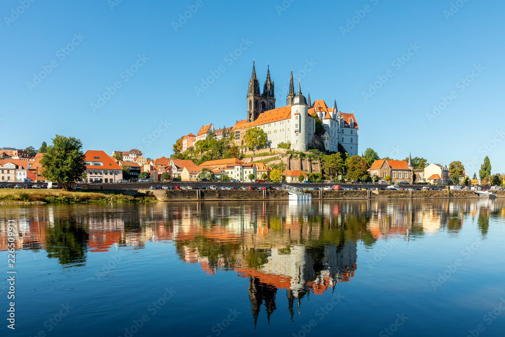 Panorama Stadt Meißen an der Elbe mit Dom und Albrechtsburg Panorama Stadt Meißen an der Elbe mit Dom und Albrechtsburg
