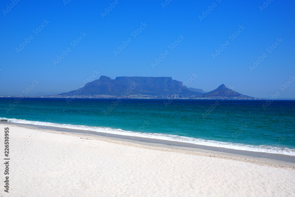 View across the bay to Table Mountain, Cape Town, South Africa