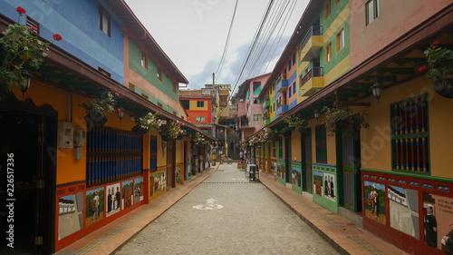 Colonial street of Guatape, Colombia