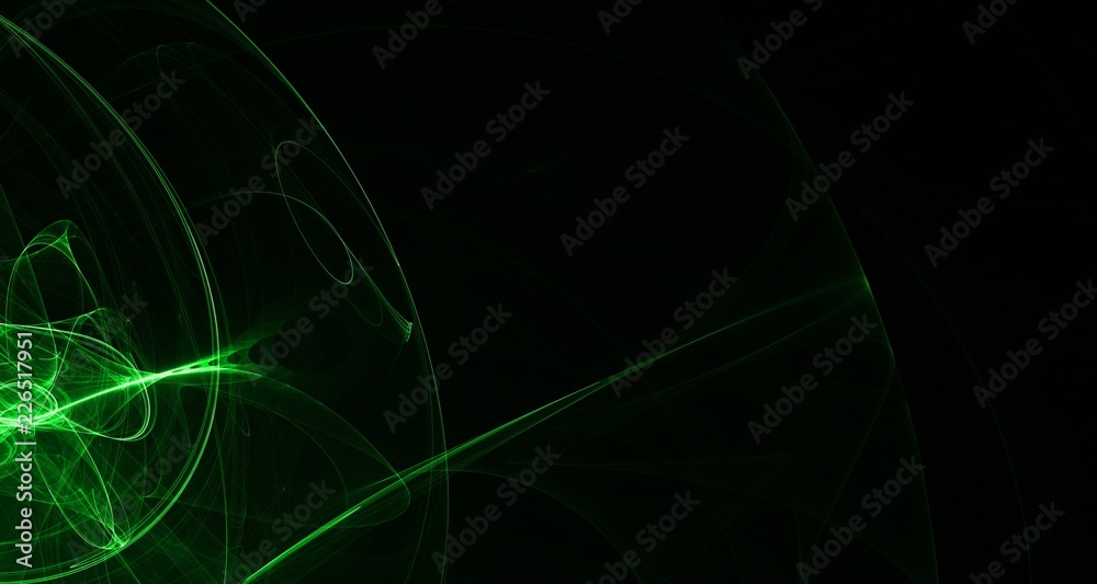 Abstract green light and laser beams, fractals and glowing shapes multicolored art background texture for imagination, creativity and design. Abstract green light and laser beams, fractals and glowing shapes multicolored art background texture for imagination, creativity and design.