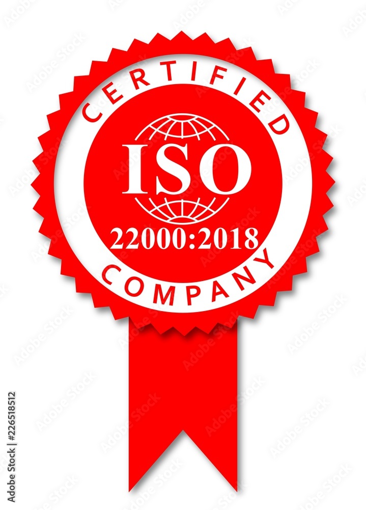 ISO 22000-2018_Food safety management systems red medal ISO 22000-2018_Food safety management systems red medal
