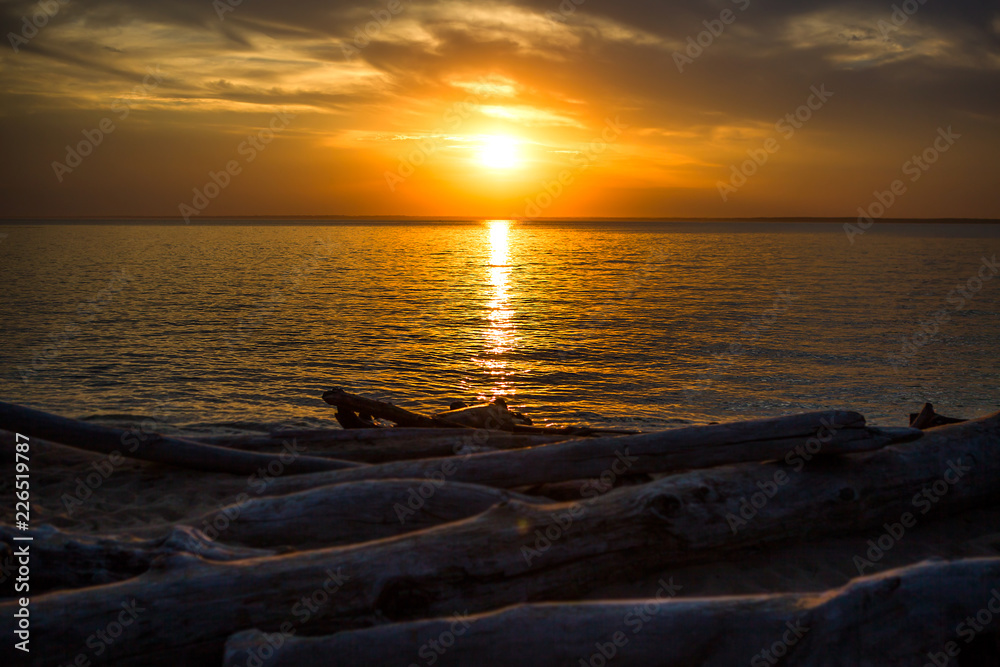 Sunset Landscape at Seaside