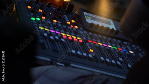 The mixing desk on a live concert