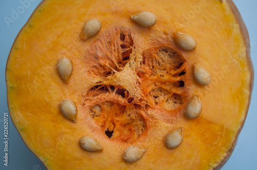 pumpkin on a blue background