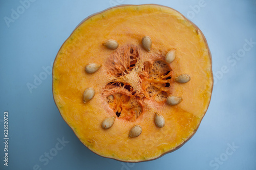 pumpkin on a blue background