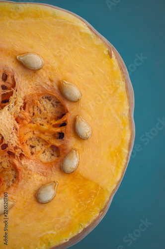 pumpkin on a blue background