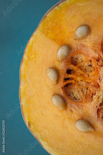pumpkin on a blue background