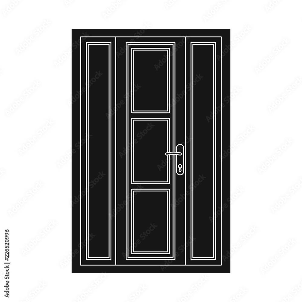 Vector illustration of door and front icon. Set of door and wooden stock vector illustration. Vector illustration of door and front icon. Set of door and wooden stock vector illustration.