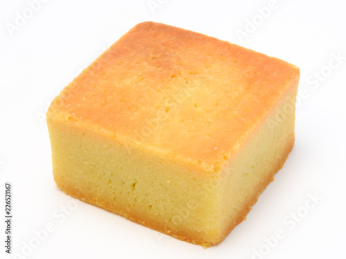 High angel view of sweet pineapple cake isolated on white background.Taiwan famous and traditional pastry, snack, dessert.Taiwan rural industry and food culture.