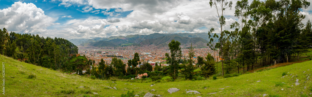 Panoramic view of all Cusco City, Peru