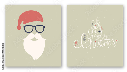 Hipster Santa - We wish you a merry Christmas