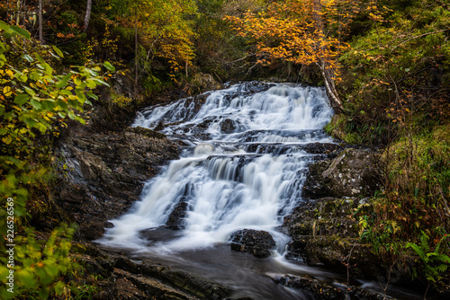 Fototapeta Naklejka Na Ścianę i Meble -  River above Plodda Falls