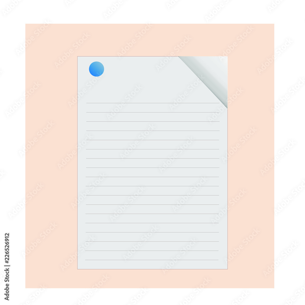 note paper with blue point on pink background note paper with blue point on pink background