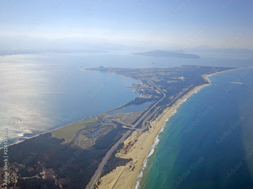【航空写真】空から見る海ノ中道