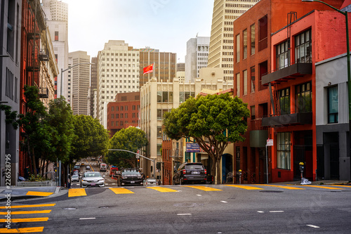 City buildings and roads  San Francisco  USA