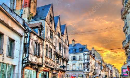 Traditional buildings in the Old Town of Dijon, France